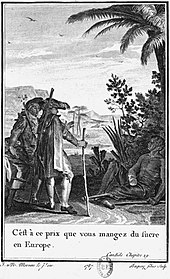 Candide meets a mutilated slave