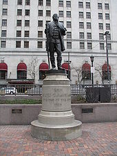 Statue of Moses Cleaveland in Public Square.