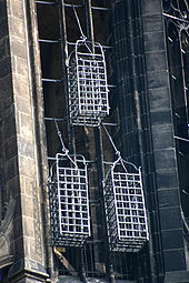 The baskets of the baptists at the tower of St. Lamberti