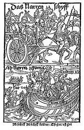 Title page from Sebastian Brant's Ship of Fools