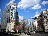 Krydset mellem 22nd Street og New Hampshire Avenue i West End