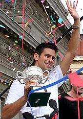 Đoković 2008 after the victory at the Australian Open