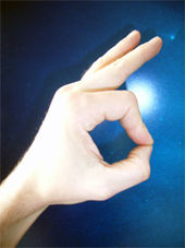 Finger signs for "ok"