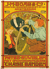 Oude reclame voor fietsband