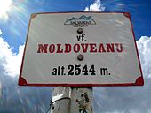 Moldoveanu peak, Făgăraș, the highest mountain in Southern Carpathians