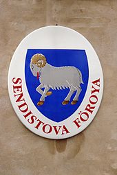 Coat of arms at the Faroese legation in Copenhagen