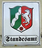 Official sign in NRW
