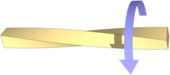 Torsion of a bar with a square cross section
