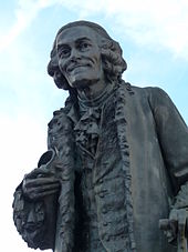 Statue of Voltaire in Ferney, 1890, Sculptor: Émile-Placide Lambert (1828-1897)