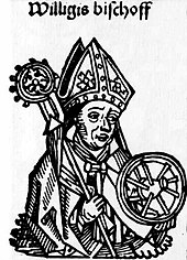 Depiction of Archbishop Willigis, the builder of Mainz Cathedral