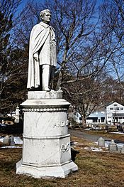 Statue af guvernør John A. Andrew fra Massachusetts, som godkendte oprettelsen af 54. regiment  