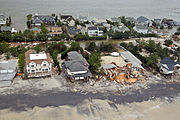 Daños del huracán Sandy en la costa de Nueva Jersey el 30 de octubre.