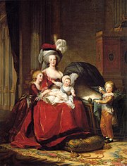 La regina Maria Antonietta con i suoi tre figli maggiori dipinta dopo la sua morte. di Maria Luisa Elisabetta Vigée Lebrun