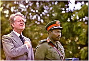 Carter med Nigerias præsident Olusegun Obasanjo, april 1978