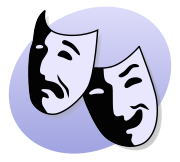 Masken der Tragödie und Komödie