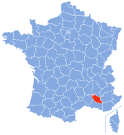 Location of the department of Vaucluse