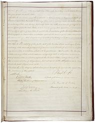 The two pages of the Fourteenth Amendment in the National Archives