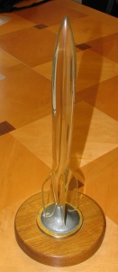 Un trofeo del Premio Hugo