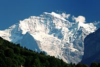 Pohled na Jungfrau z okolí Interlakenu  