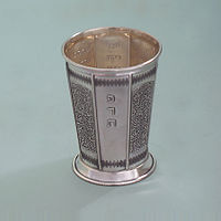 Kiddush-kopp med platt botten