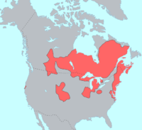 Distribución de las lenguas algonquianas antes del contacto
