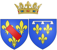 Escudo de Bathilde de Orleans como duquesa de Borbón