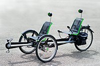 Tandem trike BamBuk with head restraints