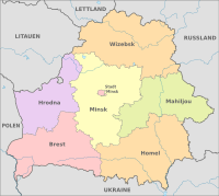 Die weißrussischen Verwaltungsgebiete