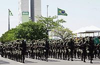 Armeijan paraati Brasilian itsenäisyyspäivän kunniaksi 7. syyskuuta.  