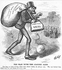Caricature of Carl Schurz as Carpetbagger, Thomas Nast 1872