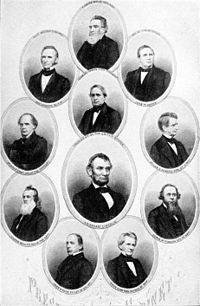 Ritratti dei membri del gabinetto di Lincoln