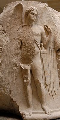 Tánatos Dios de la muerte en la antigua mitología griega.