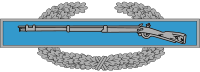 Odznak US Army Combat Infantryman Badge s vyobrazením muškety Model 1795