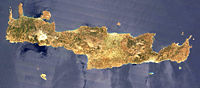 Ein Satellitenfoto von Kreta