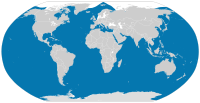 Distribution of the killer whale (blue)
