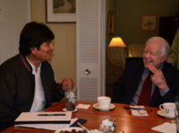 Bolivias præsident Evo Morales sammen med Carter i 2007