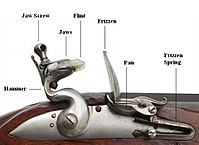Fransk gunLock (ægte Flintlock) som den, der er fremstillet og forbedret af Blanc