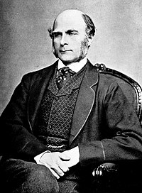 Sir Francis Galton ontwikkelde de ideeën van de eugenetica aanvankelijk met behulp van sociale statistieken.  
