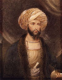 James Abbott in afghanischer Kleidung, Porträt von B. Baldwin, 1841