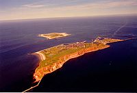 Pogled iz ptičje perspektive, otok Helgoland, Nemčija