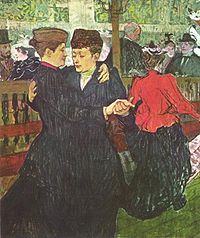 Henri de Toulouse-Lautrec, Στο Moulin Rouge: Μουλουάρ: Δύο γυναίκες που χορεύουν, 1892