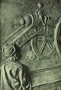 Kim atop Zam Zama, Illustration für den Roman von 1901