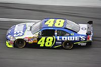 Jimmie Johnson corriendo en la Daytona 500 de 2008