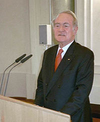 Johannes Rau na zámku Bellevue v roce 2002.  