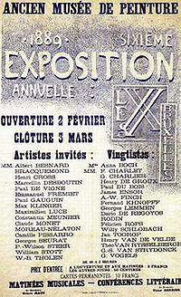 Plakat wystawy "Les XX" z 1889 r.