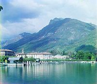 Stara fotografia Lugano autorstwa Prokudina-Gorskiego z lat 1905-1910