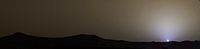 Il cielo di Marte al tramonto, come ripreso da Pathfinder rover (giugno 1999)