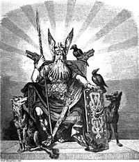 Odín (también llamado Woden) el dios de la guerra y la muerte. El día miércoles lleva su nombre  
