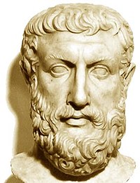 Parmenides oli ensimmäisten joukossa ehdottamassa ontologista luonnehdintaa todellisuuden perusluonteesta.  