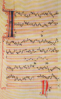 En side fra Pérotins Alleluia nativitas